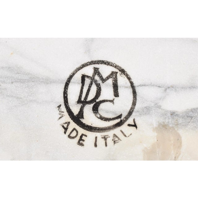 Gold 1970s Gold Giltwood Open Marble Top End Tables, Italy For Sale - Image 8 of 8
