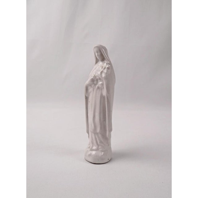 Biscuit Porcelain Saint Anthony of Padua with the Child Jesus, 19th Century For Sale - Image 3 of 9