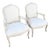 Vintage Cream and White French Provincial Lounge Chairs - A Pair For Sale