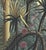 Indian Vintage Tropical Jungle Hand-Painted Wallpaper Panel With Flamingos For Sale - Image 3 of 3
