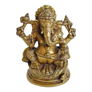 Vintage Brass Ganesha Figure