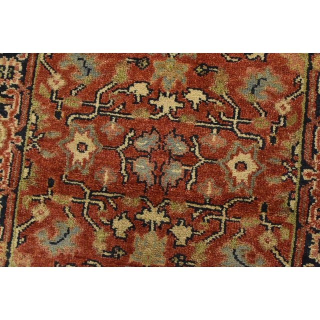 Textile Heriz Runner 2’6” X 7’11” Red Wool Tribal Hand-Knotted Oriental Rug For Sale - Image 7 of 12