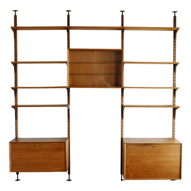 Modular Wall System in Teak, Denmark, 1960s For Sale