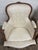 White Vintage French Provincial Louis XV Style Carved Bergere Armchairs - Pair For Sale - Image 8 of 18