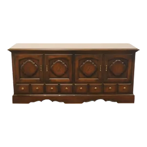 Drexel Furniture American Review Collection 66" Buffet W. Handpainted "1771" 693-407-2