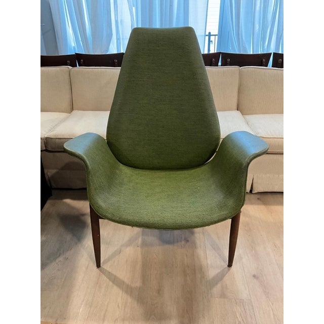 Mid 20th Century Vintage Adrian Pearsall for Craft Associates Sculptural Green Vinyl Lounge Chair | Mid-Century Modern For Sale - Image 5 of 10
