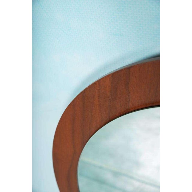 Vintage Wall Mirror in Walnut For Sale - Image 4 of 9