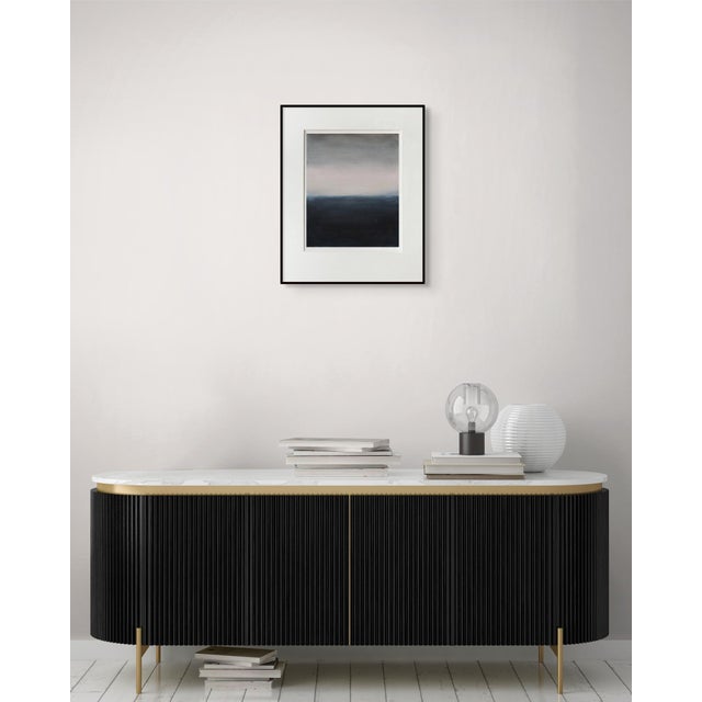 Abstract Contemporary Abstract Cold Wax, Oil Stick and Mixed Media on Canvas Paper "Umi 4" by Janise Yntema For Sale - Image 3 of 4