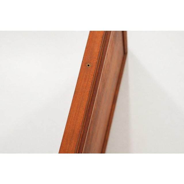 Rectangular Brown Marquetry Mirror by Pio Zanotti, Italy, 20th Century For Sale - Image 14 of 16