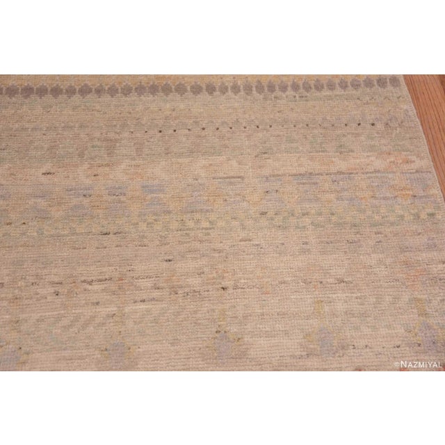 2020s Artistic Tribal Geometric Design Modern Hallway Runner Rug For Sale - Image 5 of 6