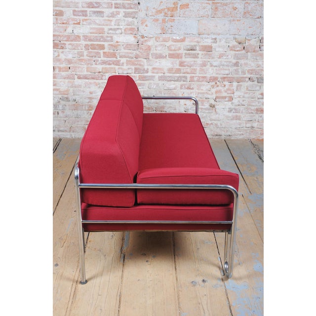 Bauhaus Czech Bauhaus Sofa in Chrome-Plated Steel attributed to Robert Slezák, 1930s For Sale - Image 3 of 11