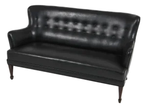 1940s Danish Modern Leather Settee by Georg Kofoed