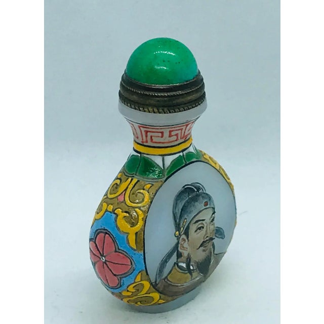 Paint Late 20th Century Painted Enamel Opaline Snuff Bottle With Gu Yue Xuan Mark For Sale - Image 7 of 11
