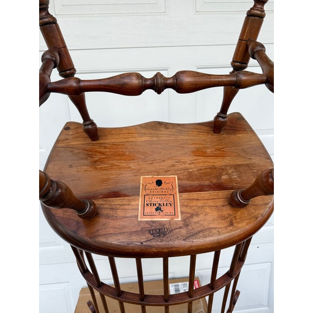 Stickley Comb Back Windsor Arm Chairs- A Pair For Sale - Image 9 of 12