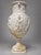 Grand Tour Neoclassical White Marble Urn With Classical Figural Reliefs For Sale - Image 4 of 14