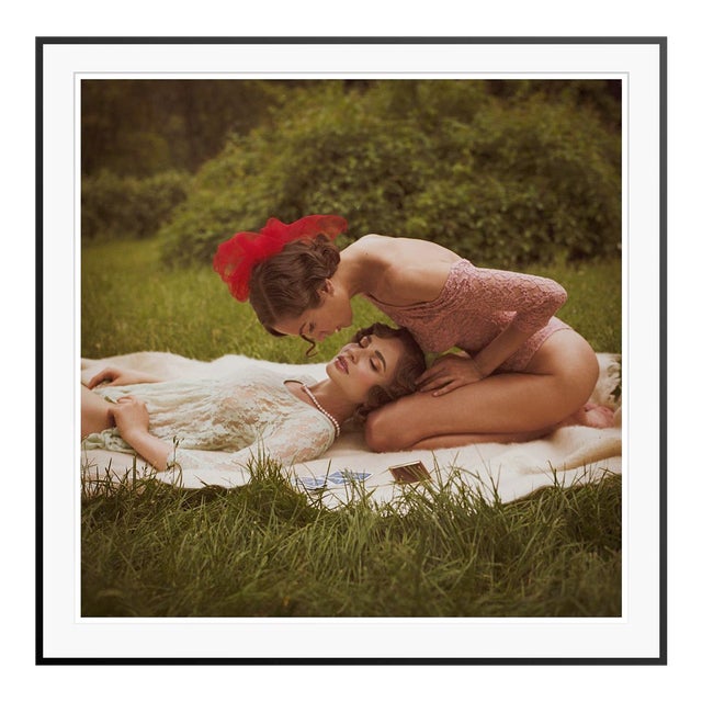 Dasha and Mari 'Royal Tea Kiss' Limited Edition Print Framed in Black For Sale