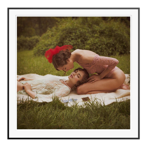 Dasha and Mari 'Royal Tea Kiss' Limited Edition Print Framed in Black