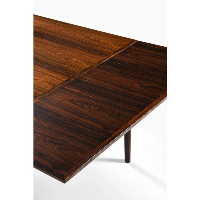 Black Dining Table in Rosewood and Black Leather by Carlo Jensen, 1960s For Sale - Image 8 of 12