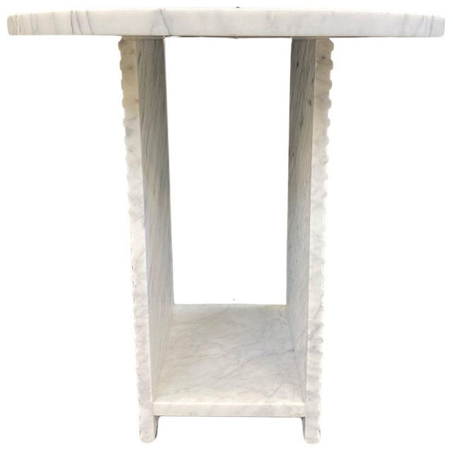 Contemporary Nuevo Mya Bianco Marble Side Table For Sale - Image 3 of 8