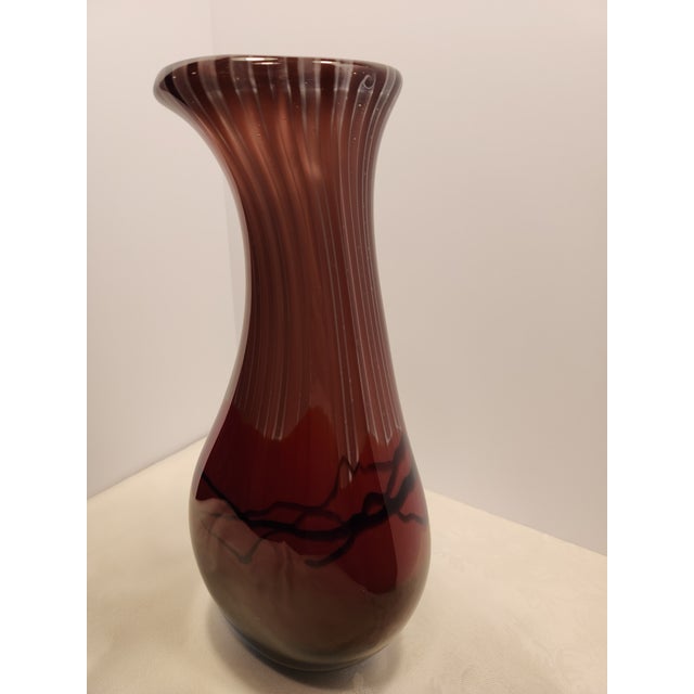 Up for sale is a rare, museum-quality mid-century Venetian art glass vessel designed by master artist Anzolo Fuga for Arte...