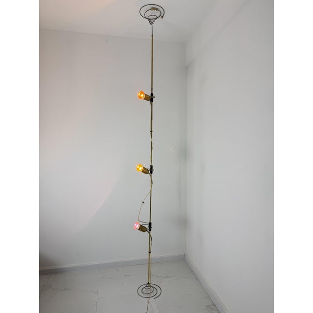 Adjustable Ceiling or Floor 3-Light Lamp in the style of Francesco Fois for Reggiani, 1970s For Sale - Image 14 of 15