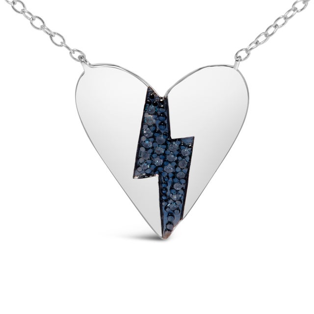 Envelop your neckline with a poignant symbol of emotion .925 Sterling Silver Necklace, artfully presenting a heart...
