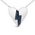Envelop your neckline with a poignant symbol of emotion .925 Sterling Silver Necklace, artfully presenting a heart...