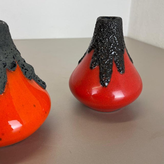 Ceramic Studio Pottery Vases attributed to Roth Ceramics, Germany, 1970s, Set of 2 For Sale - Image 13 of 18