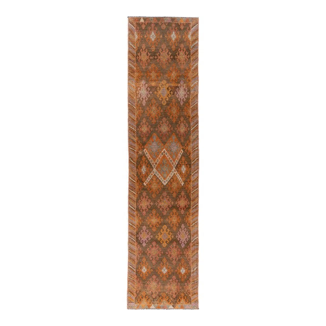Vintage Circa 1940 Turkish Oushak Runner 2ft 10in X 11ft 11in For Sale