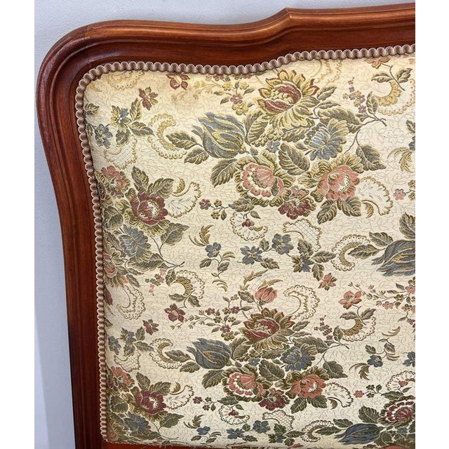 Textile Vintage French Style Double Bed Frame For Sale - Image 7 of 11