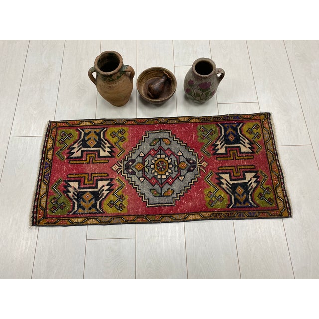 Oushak Vintage Decorative Wool Carpet For Sale - Image 4 of 6