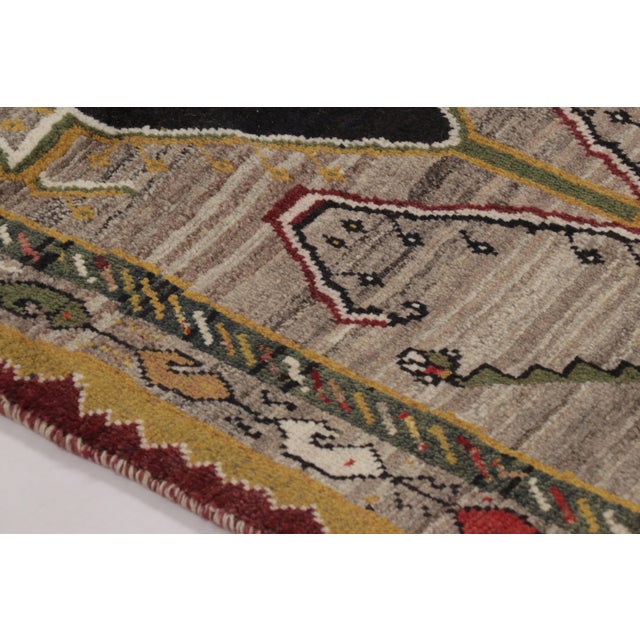 Tribal Vintage Persian Gabbeh Runner, Polychromatic Geometric Patterns - Rug & Kilim For Sale - Image 3 of 10