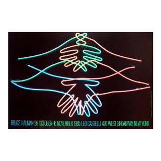 1985 Bruce Nauman 'Big Welcome' Pop Art Multicolor,Blue,Green USA Offset Lithograph For Sale