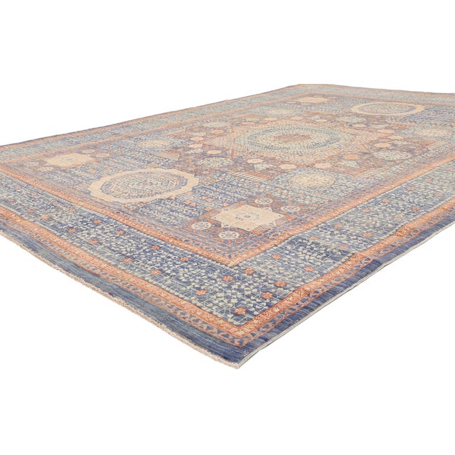 79726 Vintage Afghani Khotan Rug, 06'06 x 09'04. The Mamluk Reverie: A Vintage Afghani Khotan Masterpiece of Architectural...