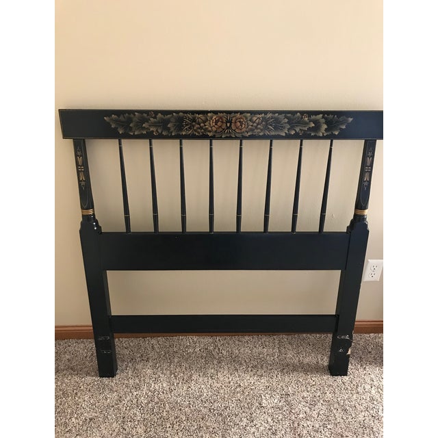 20th Century Hitchcock Black Stencil Twin Size Headboard Chairish