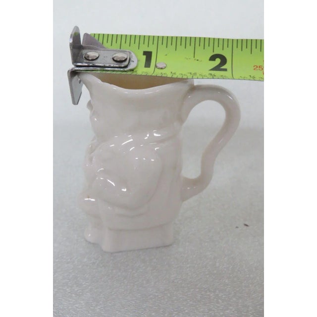 Ceramic Vintage England Miniature Toby Jug Porcelain Character Mug Creamer For Sale - Image 7 of 10