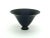 An American Arts and Crafts footed bowl in spun copper with a flaring rim and a rare, dark and dramatic patina of midnight...