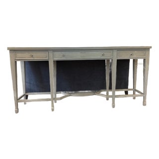 Bernhardt Gray Wood Console Table For Sale
