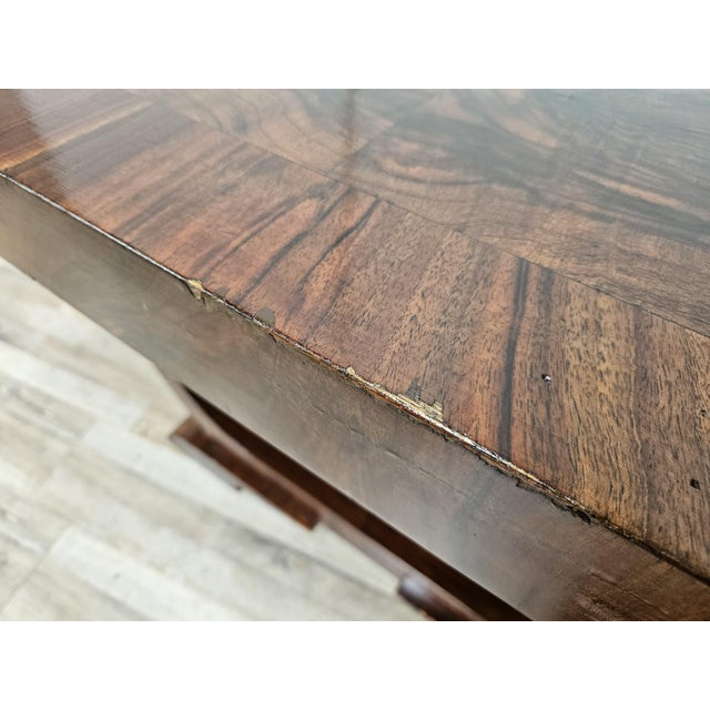 Vintage Art Deco Dining Table in Walnut Burl, 1940 For Sale - Image 6 of 18