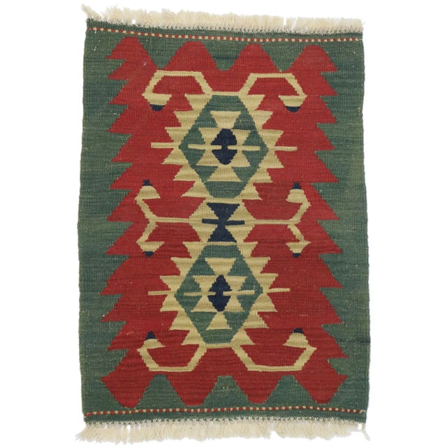 Vintage Persian Shiraz Kilim Rug - 02'00 X 02'09 For Sale - Image 9 of 9