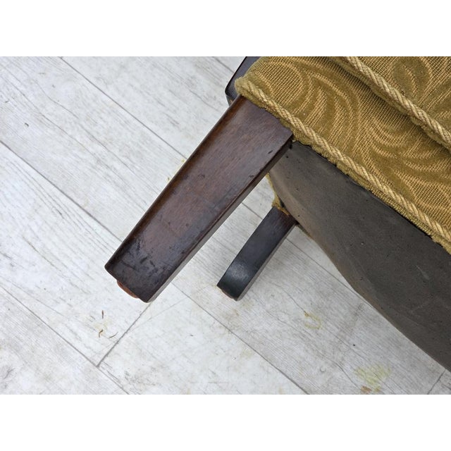 Vintage Danish Lounge Chair in Dark Beech, 1950s For Sale - Image 11 of 18