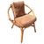 Animal Skin 1940s Bamboo/ Wicker Child's Chair W/ Brown Suede Cushions For Sale - Image 7 of 7