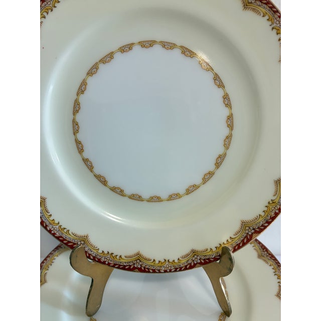 Ceramic Vintage Meito “Celestine” Rust and Gold Bread Plates, Set of 12 For Sale - Image 7 of 11