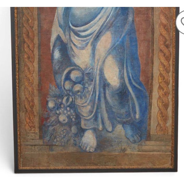 Neoclassical Huge Antique Neoclassical Roman Portrait Oil Painting For Sale - Image 3 of 4