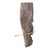 Gray Late 20th Century Carved Wooden Face Mask, Weathered Wood Sculpture, Elongated Rustic Wall Decor, Organic Modern Boho Art For Sale - Image 8 of 9