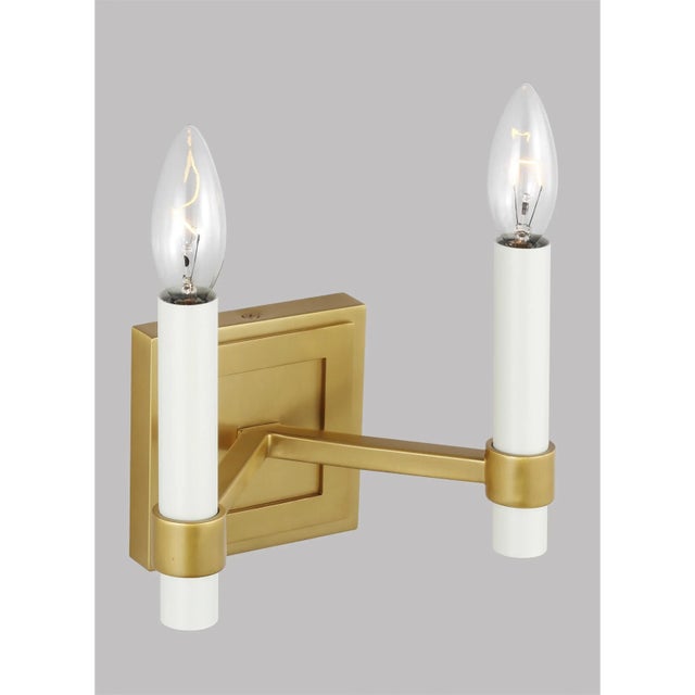 Chapman & Myers by Visual Comfort Studio Marston Small Wall Sconce, Burnished Brass For Sale - Image 4 of 5