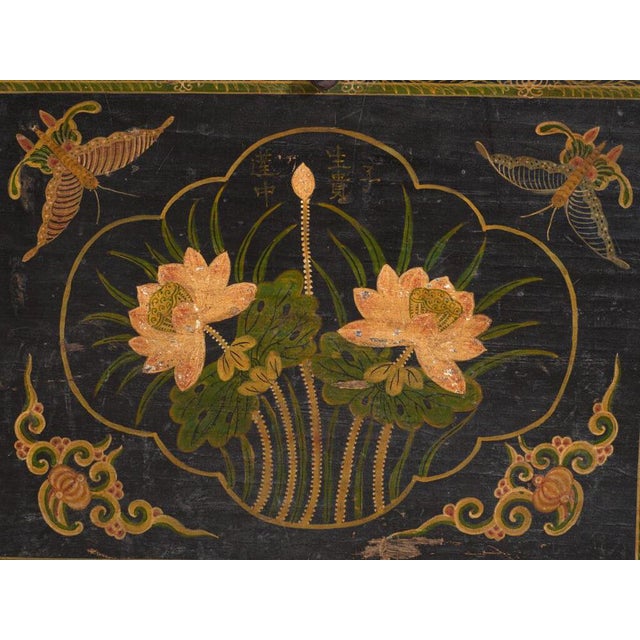 Antique Chinese Painted Trunk For Sale - Image 10 of 12