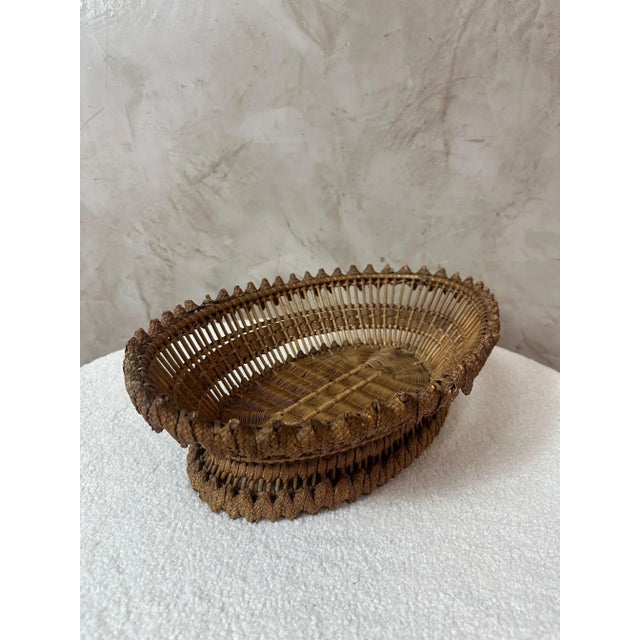 Vintage Woven Basket, 1950s For Sale - Image 6 of 12