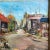 Original Vintage 1960’s Eastern European Village Scene Painting by Gertrude Hammer For Sale - Image 4 of 7