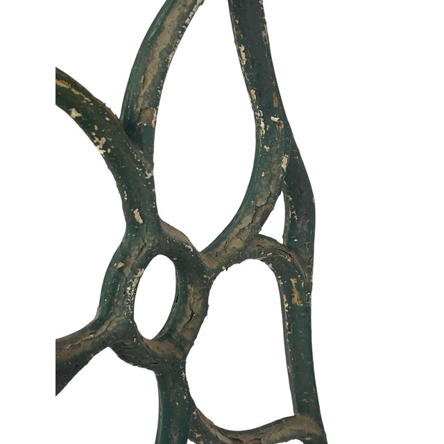 Husqvarna Attributed Cast Iron Sewing Machine Table, Garden / Primitive Patina, Early 20th Century For Sale - Image 11 of 12